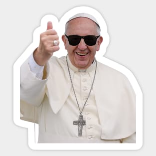 Funny Thumbs up Pope Francis Sticker